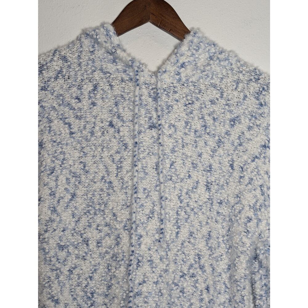Ultra Flirt Women's Cozy Hoodie Sweater Blue and White Size S - Picture 2 of 5